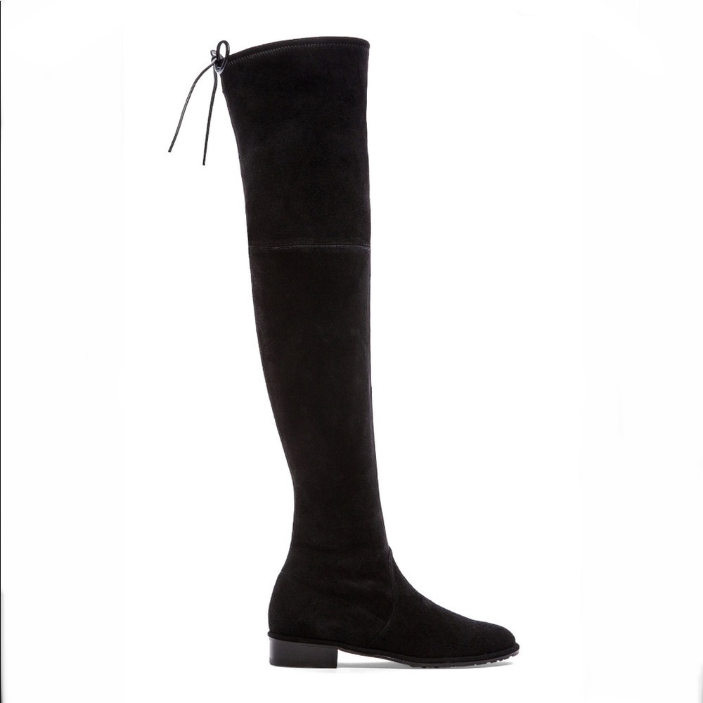 Stuart Weitzman Lowland Suede Over-the-Knee Boots in Black Size‎ 5